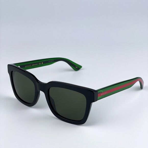 NEW GUCCI GG0001SN 002 Black Green Grey Square Unisex Sunglasses main image 3